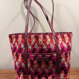 Vera Bradley Small Trimmed Vera Tote Bohemian Chevron